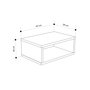 Hanah Home Brik Mesita de noche Blanca y Gris Retro con LED